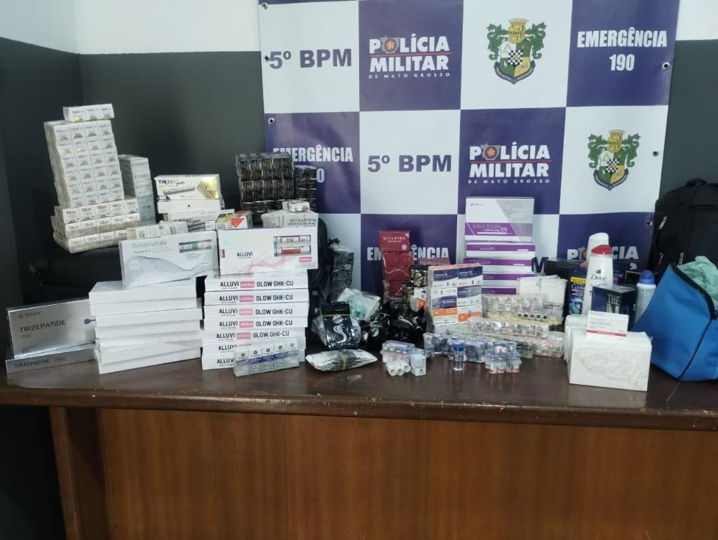 CARGA COM 621 MEDICAMENTOS EMAGRECEDORES E ANABOLIZANTES É APREENDIDA EM ÔNIBUS NA BR-163